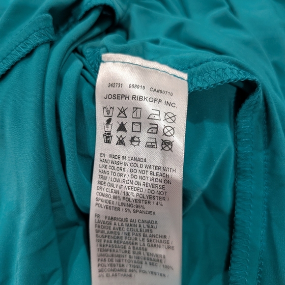 Joseph Ribkoff Teal Dress with Silver Accents - Picture 14 of 16